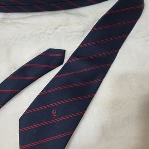 Christian Dior Navy Red Striped Tie